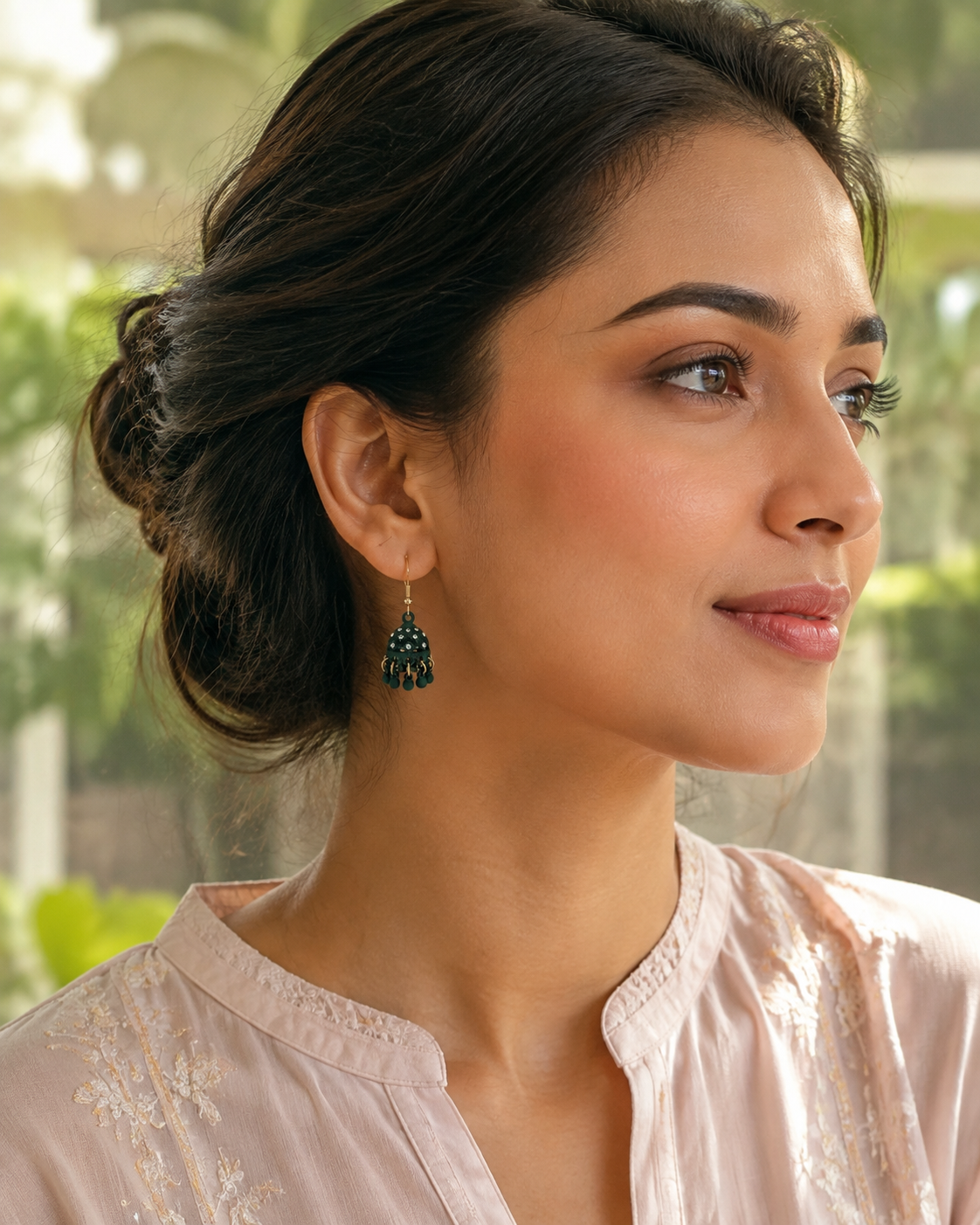 Coral Bloom Mini Jhumki