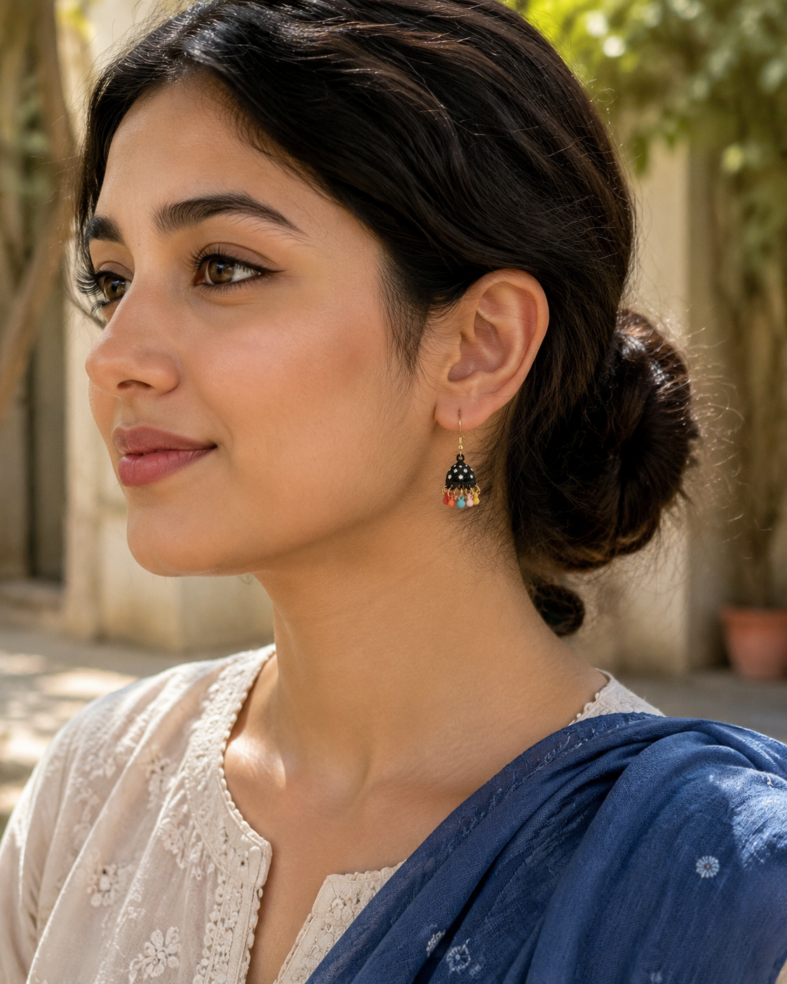 Coral Bloom Mini Jhumki