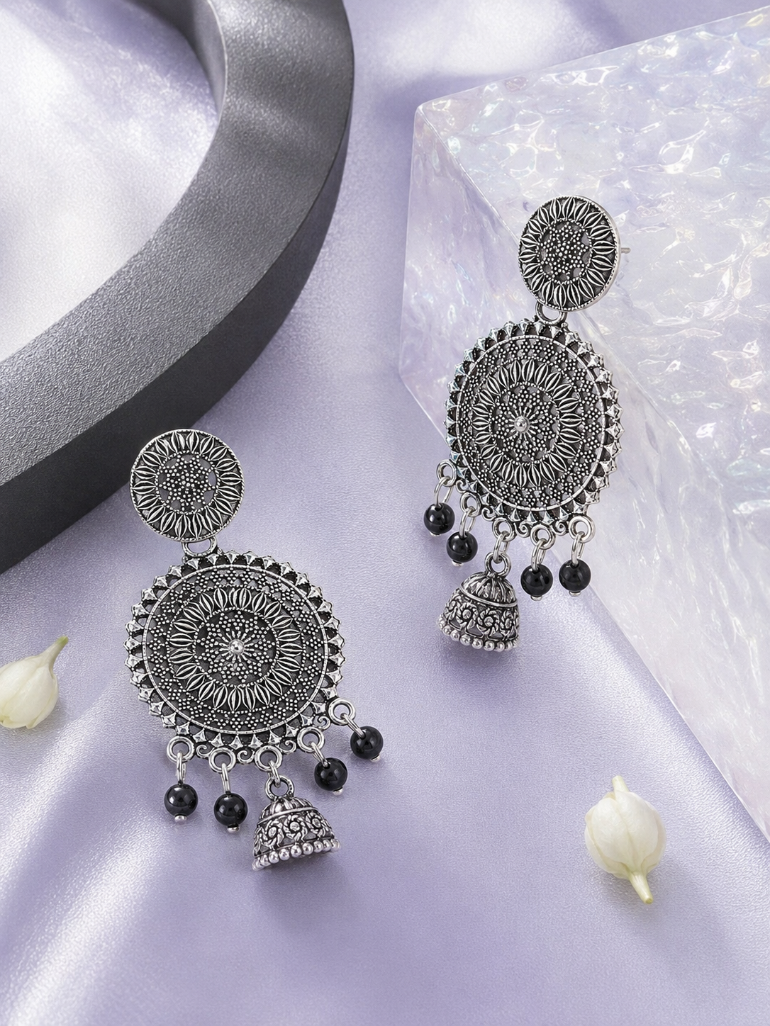 Ziya Medallion Jhumkas